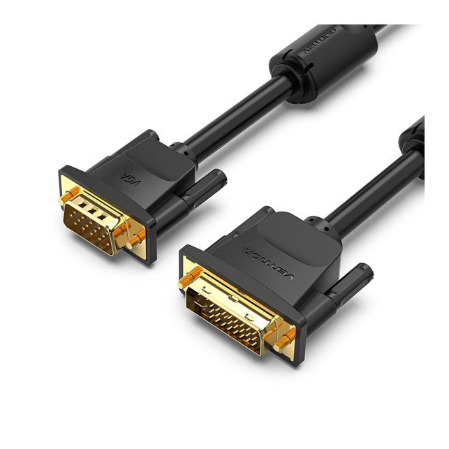 EAC Vention DVI (24+5) to VGA Cable 1M Black (EACBF) - Gambar 1